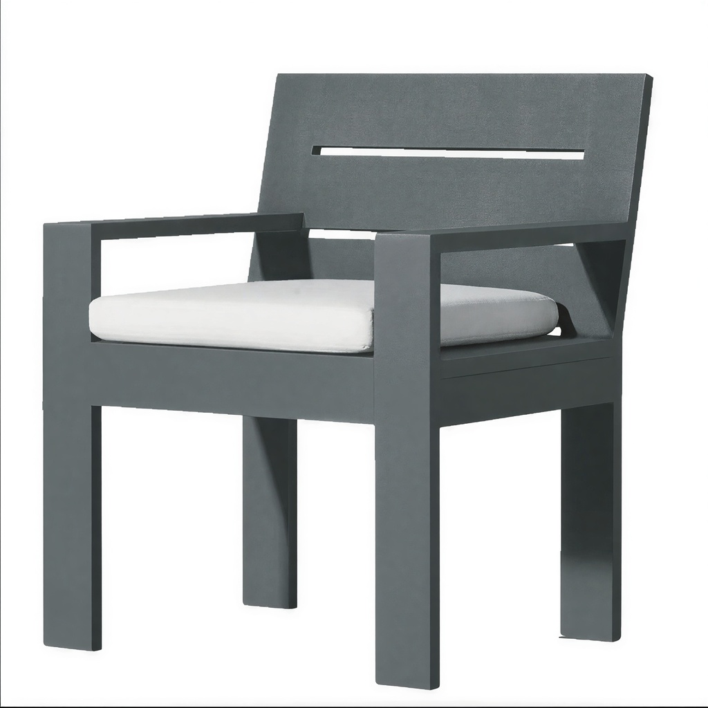 Solis - Chaise extérieure en aluminum avec accoudoir