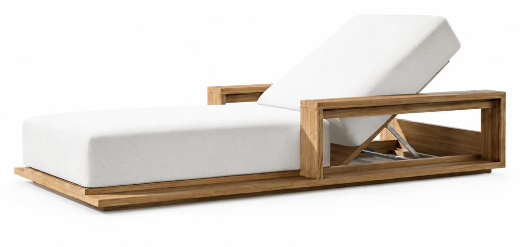 Somos - Chaise lounge en Teck 